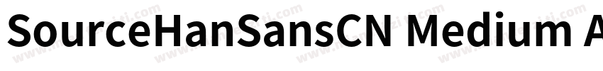 SourceHanSansCN Medium Alphabetic字体转换